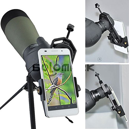 Solomark Universal Cell Phone Adapter Mount - Compatible with Binocular Monocular Spotting Scope Telescope and Microscope - for Phone Sony Samsung Moto Etc