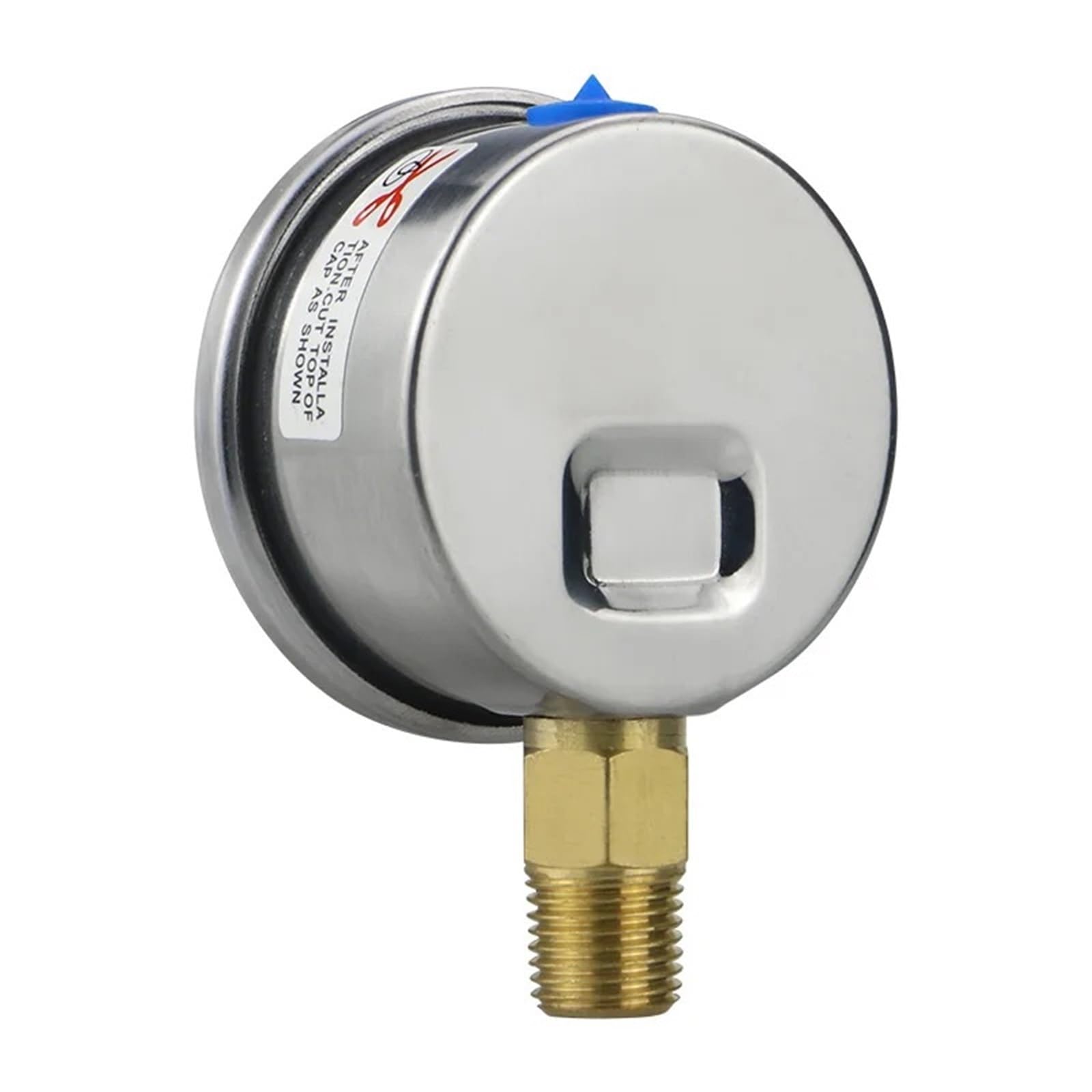 Manómetro de 50 mm (2") con relleno de glicerina, rango de presión de 0 a 1 a 400 bar/psi, conexión roscada de latón. Manómetros for agua, gas y combustible.(M10-1 With oil,0-250bar)