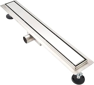 Duschrinne 80cm Komplettset,2 in 1 Edelstahl Bodenablauf Befliesbar,Siphon mit Geruchsstop, Haarsieb - Duschablauf