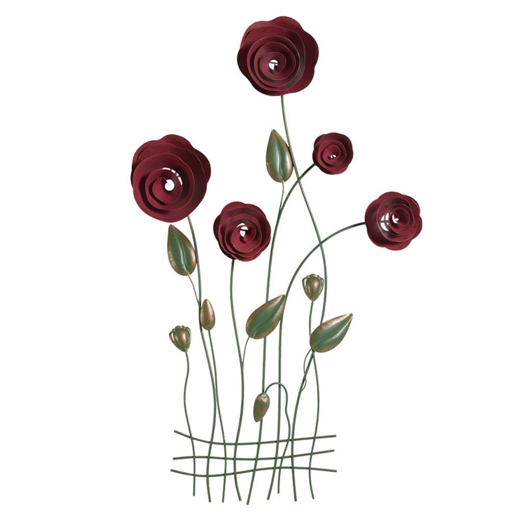 Sculpture plante décoration murale 3D rouge, cadeau nouveauté salon