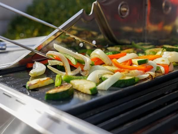 Miniatura 9 de Monument Grills Parrillas de gas propano de 4 quemadores más grandes de acero inoxidable con placa de cocción (2 artículos)