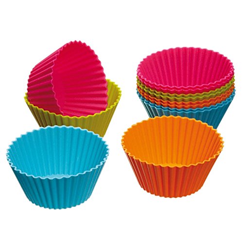 Holesales Set of 6 Pieces Round Shaped Silicon Cake Baking Molds Jelly Mold Silicon Cupcake Pan