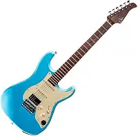 Mooer Guitarra Inteligente GTRS S801 Sonic Blue | Processador GTRS, Efeitos Integrados, Bluetooth, Looper 80s, Captadores Alnico V HSS, Corpo Alder, Braço Roasted Maple, Escala Rosewood