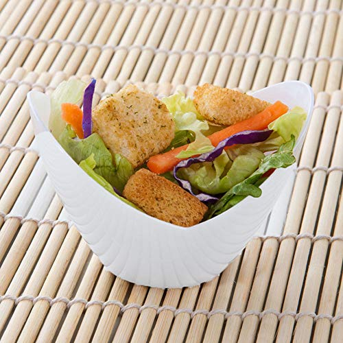 Fineline Settings Plastic Tureens Oval 35 x 26  White  Tiny Temptations  Pack of 10 Serving Bowls
