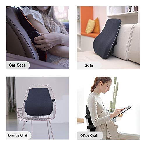 Inflatable Lumbar Support Pillow Memory Foam Car Lumbar Pillow with Ajustable Ergonomic Back Pain Relief Cushion Orthopedic Backrest for Car Seat, Office Chair, Wheelchair - Thumbnail 6