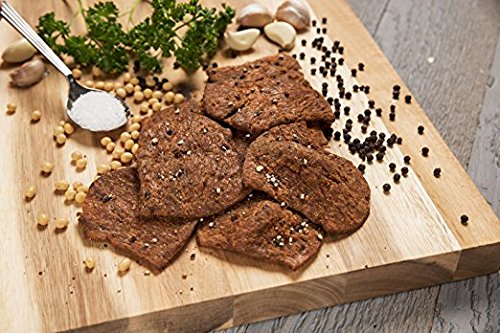 Unisoy Vegan Jerky Cracked Black Pepper 3 Pack - Thumbnail 3
