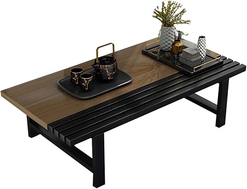 ZWJLIZI Mesa de centro, mesa de estar de estilo japonés, mesa de protección ambiental E1 para el hogar + marco de acero al carbono mesa baja (color disponible en Yaxa Colombia