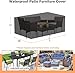 ZCHCJ Patio Furniture Covers, Heavy Duty420D Outdoor Furniture Cover Waterproof, General Purpose, Outside Table and Chair Covers, (Black， 100
