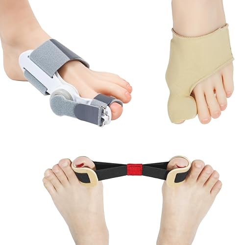 Longmed Corrector de juanetes para mujeres y hombres, enderezador ortopédico de juanetes, férula ajustable de juanetes con separador de dedos para