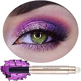 Daeuwiutr Purple Eyeshadow Stick for Eye Makeup, Cream Smooth Shimmer Glitter Eyeshadow Pencil, Hypo