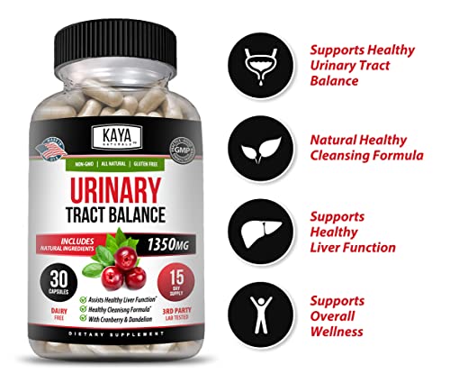 Kaya Naturals - D-Mannose - Urinary Tract Ut Cleanse & Bladder Health - Made With Cranberry, Hibiscus & Dandelion Root - D Mannose Capsules Cranberry Supplement - 30 Veggie Capsules #TOP2