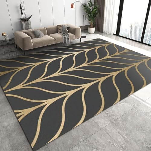 Tapis doux à rayures abstraites pour habiller votre table basse - 2