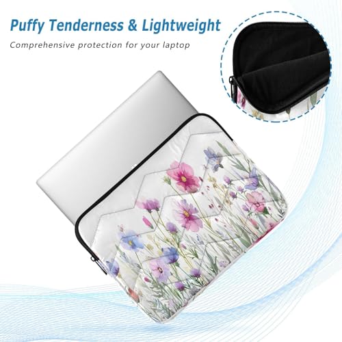 Funda para portátil 13-14 pulgadas impermeable con flores miniatura 5