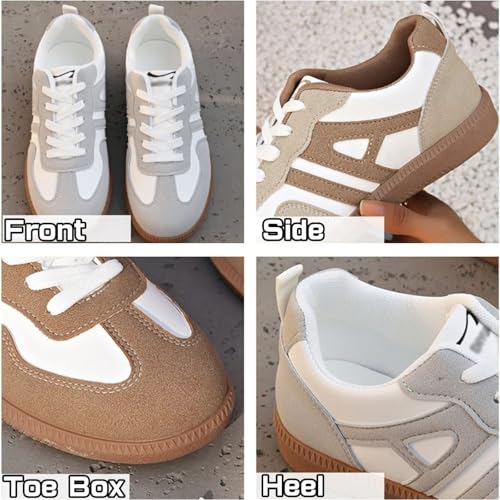 Women & Girls Anti-Slip Retro Leather Running Shoes | Lightweight Comfort Lace-Up Tennis Sneakers3