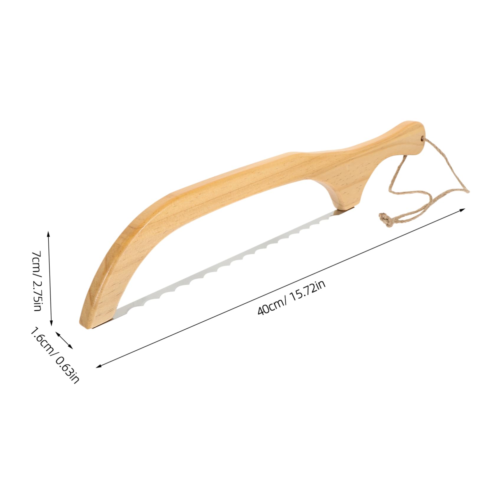 FELTECHELECTR Wooden Bread Slicer Tool Serrated Homemade Bread Cutter for Even Slices Non-crumb Design Ergonomic Grip for Easy Use Home Baking and Professional Kitchens