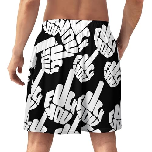 Fuck You Mens Pajama Shorts Soft Pj Pants Lightweight Sleep Short with Pockets3