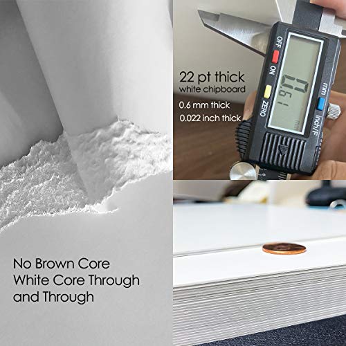 Knitial 22 Pt White Chipboard 12 X 18 Inch 20 Sheets For Crafts, Backing Boards, Scrapbooking, Frames And More #TOP2
