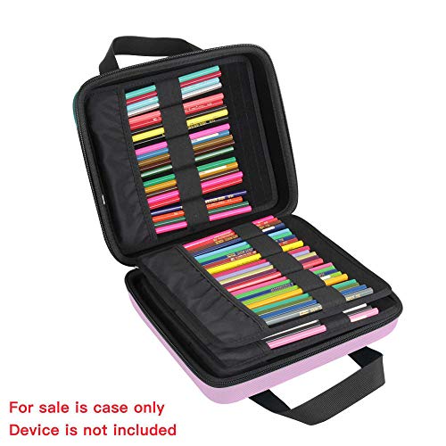 Hard Travel Case for Prismacolor/Crayola Premier Colored Pencils by Hermitshell (XL, Pink)
