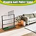 Lenwen Golf Putter Stand Wooden Display Rack Golf Club Holder Stand Floor Display Rack Club Organizer for Storage Sports Indoor Home Office Simulator(Hold 13 Clubs 30 Balls Storage,Elegant,Brown)