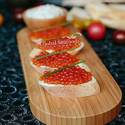 Global Seafoods - Salmon Caviar | Ikura | Red Caviar | Salmon Roe 1 kg or 2.2 lbs