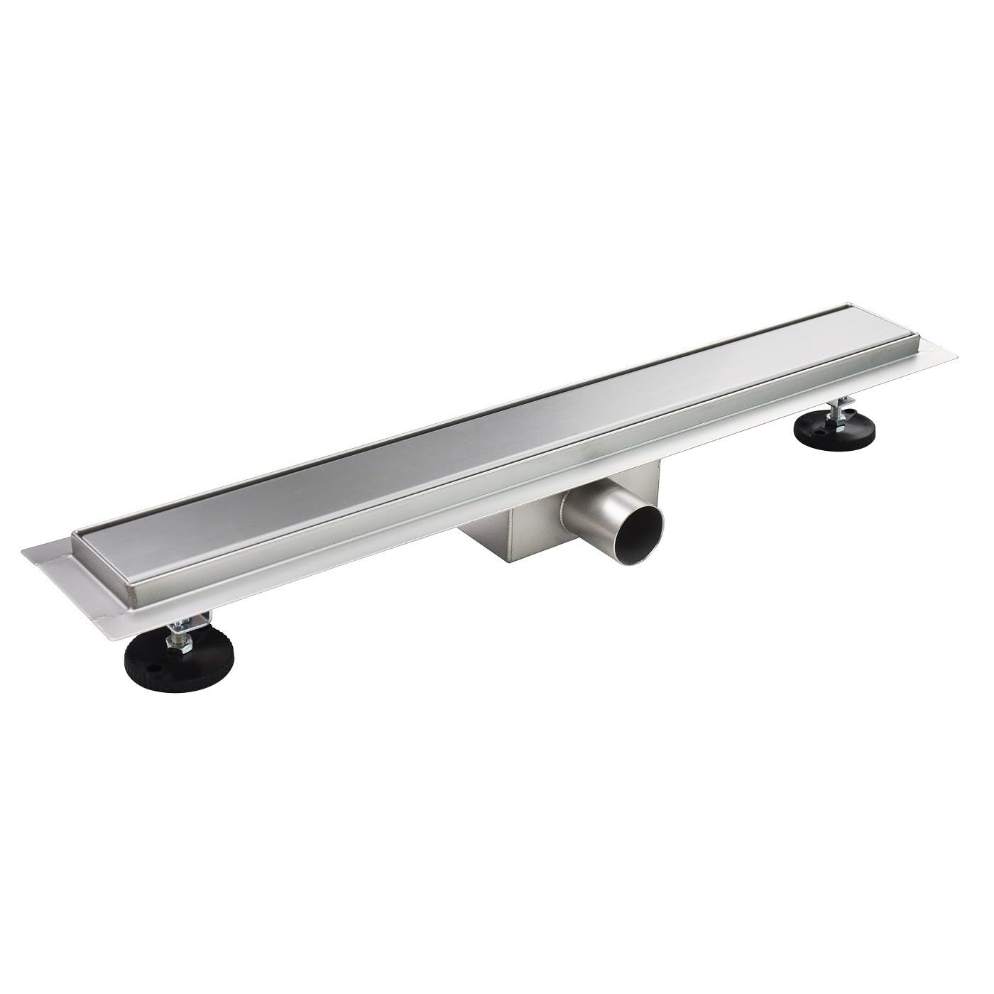 DALA Caniveau de douche Italienne inox L.120 cm avec siphon anti-odeurs + filtre, drainage performant