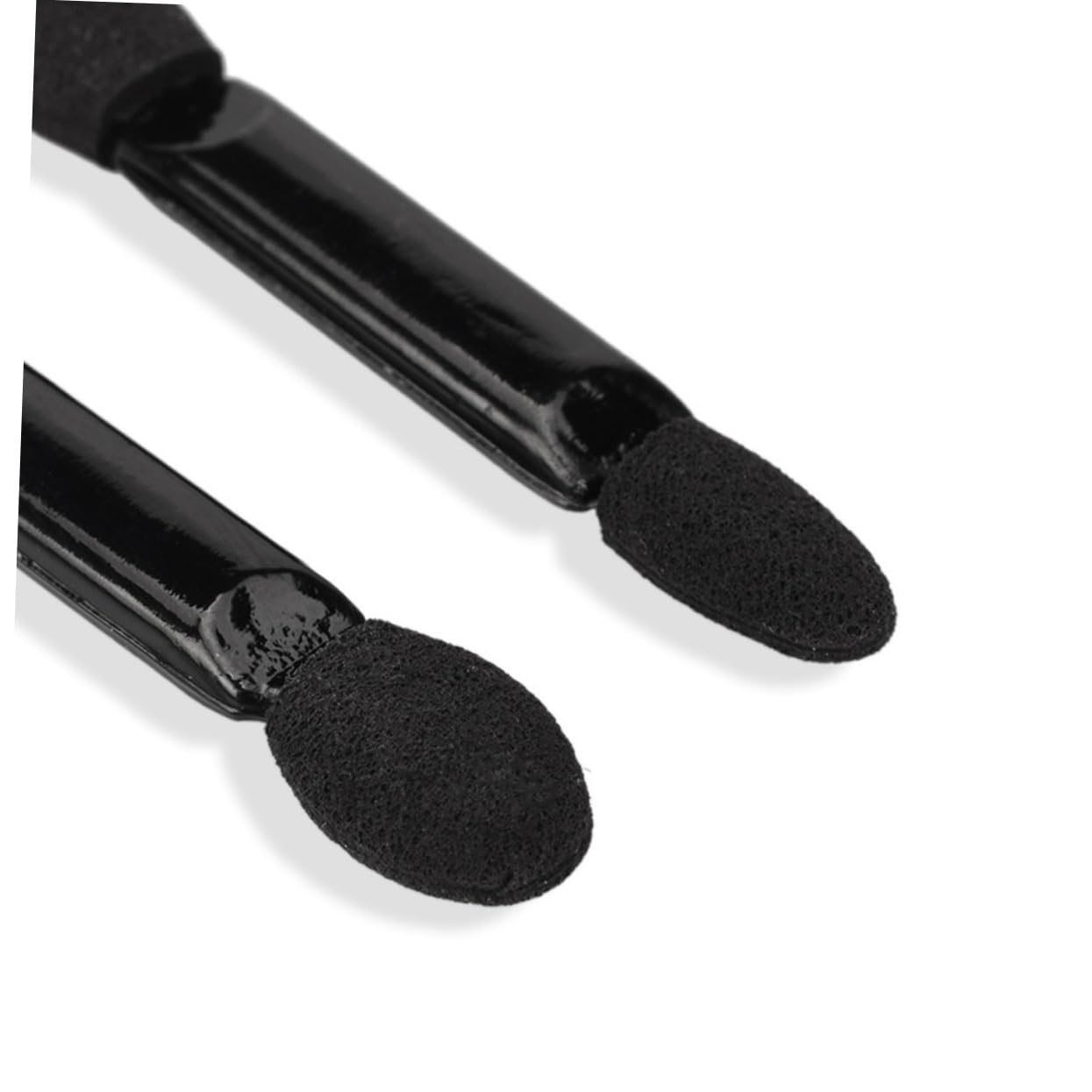 SHERCHPRY 50pcs Double Ended Black Eyeshadow Applicators Makeup Brush for Precision Eye Looks Smooth Surface Travel Friendly for Daily Use and Special Occasions
