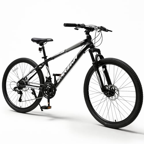 26/27.5 Inch Mountain Bike for Men and Women, Lightweight Aluminum Frame MTB with Dual Disc Brakes & 21-Speed Trigger Sh - Detailed View
