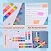 Golcellia Writable Sticky Tabs, 900 Pcs Transparent Sticky Page Marker Tabs for Document Organization, Teacher Supplies, Study Aids, Office Supplies, Colorful Tabs