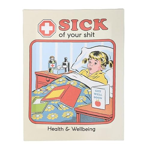 Something Different Wholesale Sick Of Your Shit Canvas Plaque | Steven Rhodes Funny Wall Art | Passive-Aggressive Gift