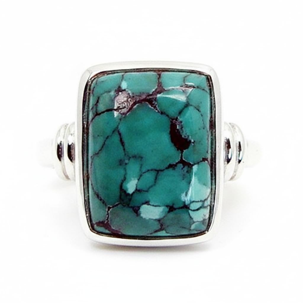 Bague turquoise style lunette à porter au quotidien - 8