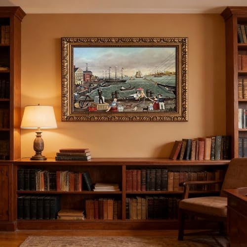Poster Dockside Martha Cahoon toile murale sans perçage complexe 50x76