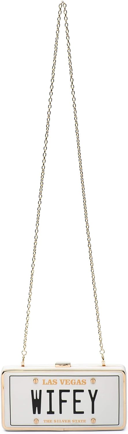 Wifey Clutch Purse for Bachelorette Party – Bridal Shower Gift for Bride, Fiancée, Wife, Girl Friend, Women’s Evening Bag with Gold Chain Strap - Image 7