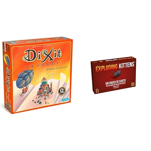 Immagine del prodotto Asmodee Italia, Dixit Odyssey, Gioco da Tavolo, Edizione Italiana, 8005 & Exploding Kittens, Gioco di Carte, Edizione in Italiano, 8540