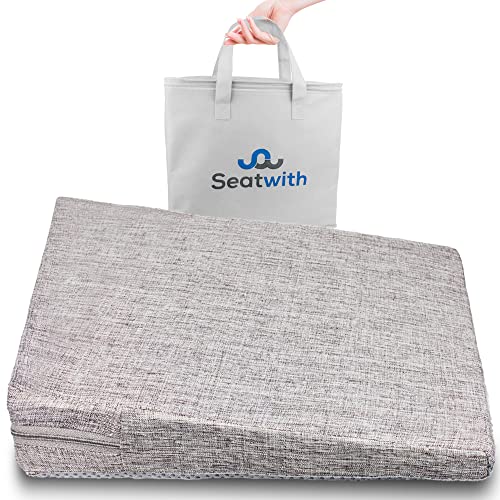 Seatwith Bequemes Keilkissen - Sitzkeil mit weichem Bezug und Tragetasche sorgt für richtige Körperhaltung und maximales Wohlbefinden - Auto, Home-Office Cover
