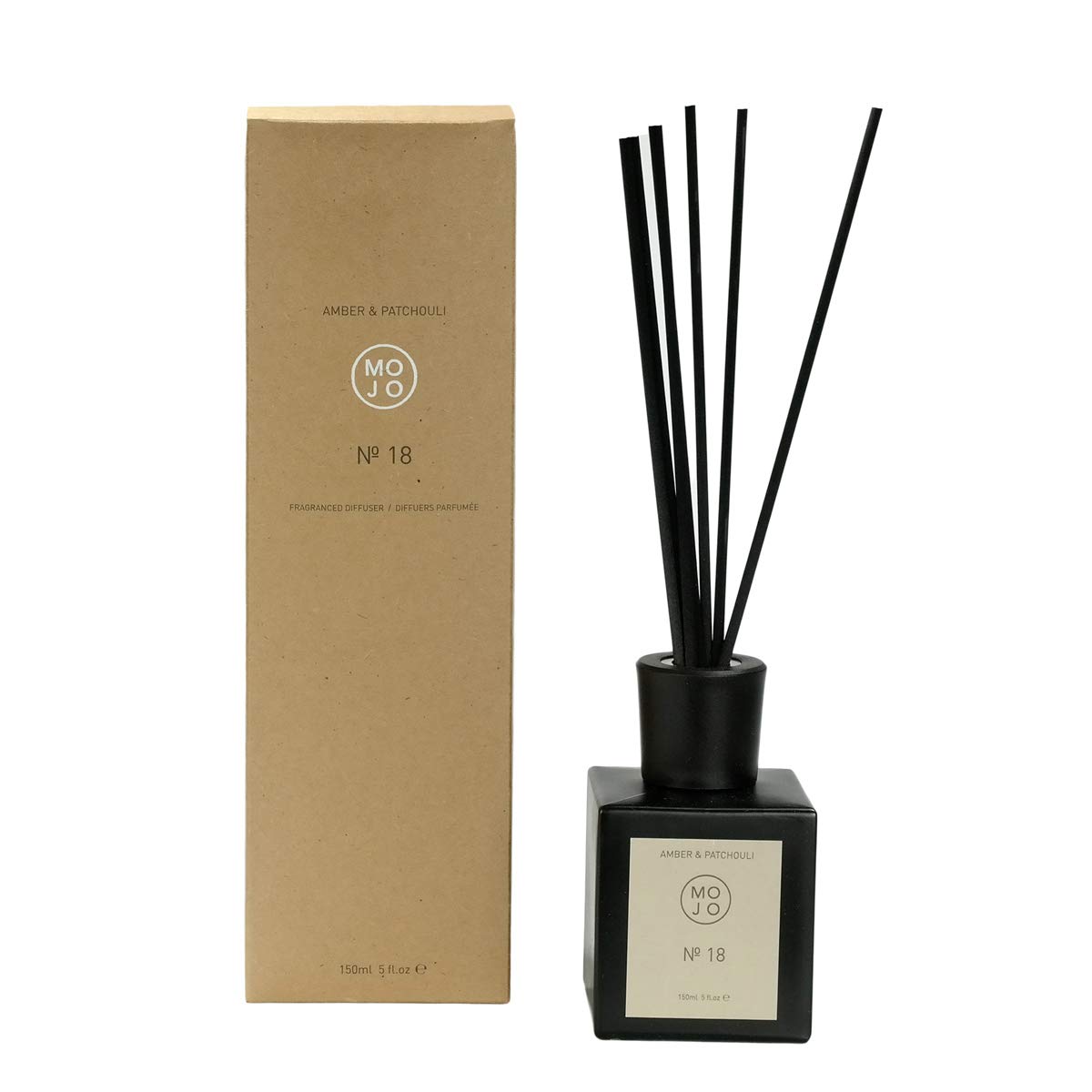 Canova Black Mojo - Alcohol Free Room Diffuser - No 18 - Amber & Patchouli