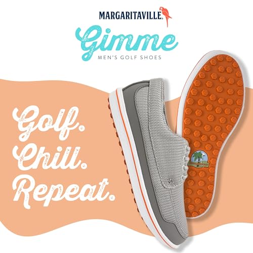 Margaritaville Golf Shoes, The Gimmie, Spikeless Mens Golf Shoe, Golf Footwear with Rubber Toe Guard and Stability Heel Frame, Lace Up Athletic Mens Shoes3
