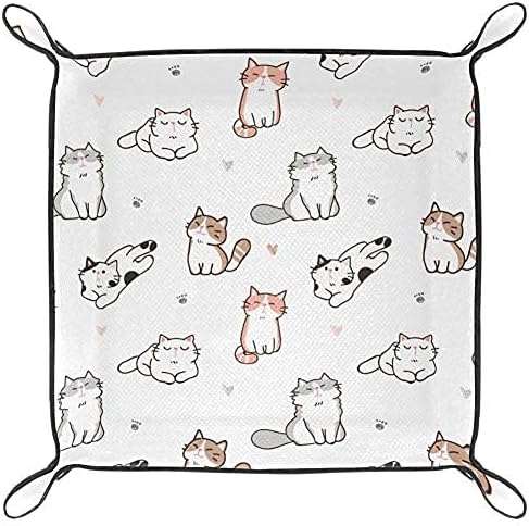 Miniatura 3 de Bandeja de dados de gato blanca con forma de bandeja de dados para RPG, DND, bandeja de dados