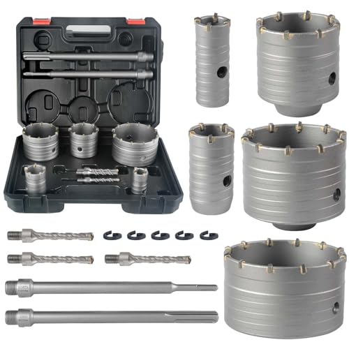 BINOTA 15PCS 30-100 mm (1-3/16 to 3-15/16) Concrete Hole Saw Kit