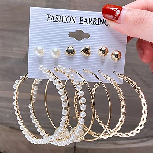 Image of Shining Diva Fashion Stylish Pairs Metal Earrings for Women and Girls