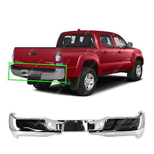 MBI AUTO - Chrome, Steel Rear Bumper Face Bar Shell for 2005-2015 Toyota Tacoma 05-15, TO1102240