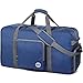 WANDF 28" Foldable Duffle Bag 80L for Travel Gym Sports Lightweight Luggage Duffel 28 inches (80 Liter), Navy Blue 28''