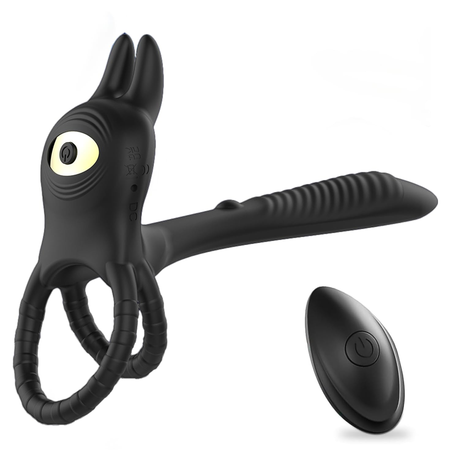 Vibrador anular, juguete erótico, vibrador con mando a distancia, 10 modos, doble anillo