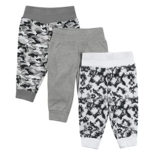 Image of Hanes Pants, Flexy Soft Knit Pull-on Sweatpants, Stretch Joggers for Babies & Toddlers, 3-Pack
