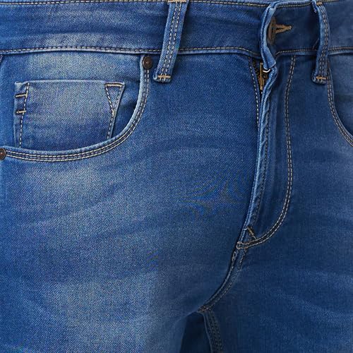 Image of Spykar Men's Slim Fit Low Rise Casual Jeans