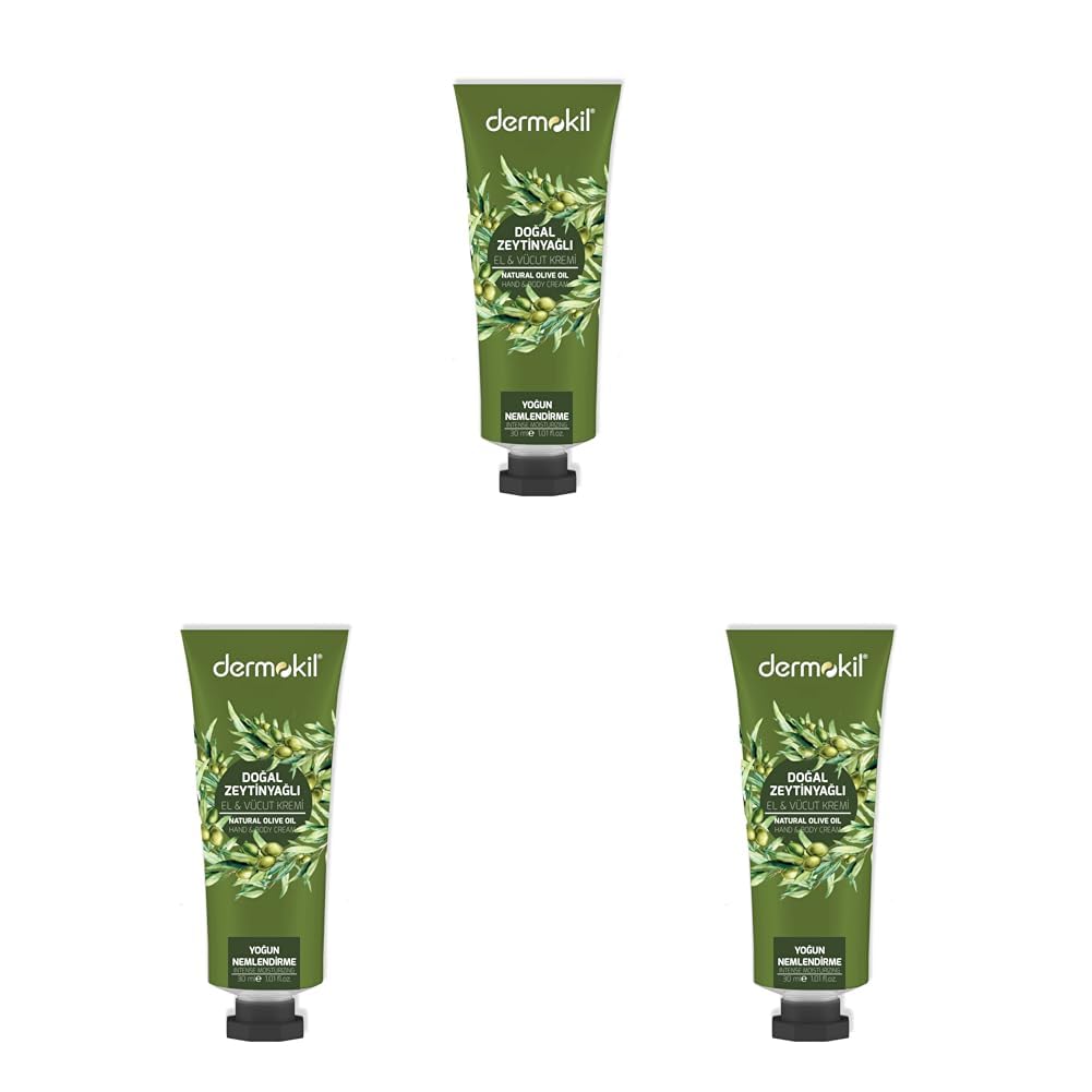Dermokil Zeytinyağı El ve Vücut Kremi 30 ml 3lü paket