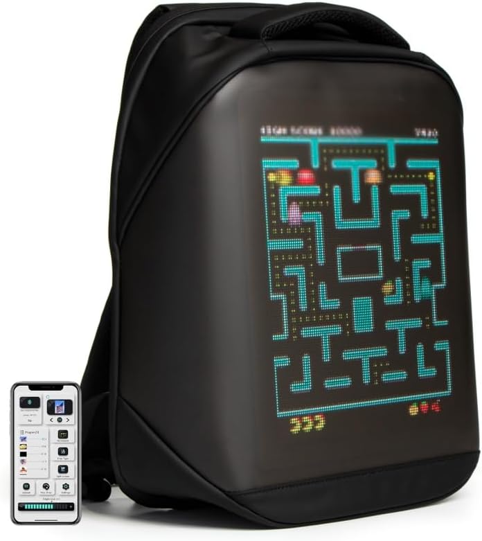 Product image of Mr Entertainer's Karaoke Collection Glopack LED Screen Backpack, App Controlled, High Resolution Screen, Black, L