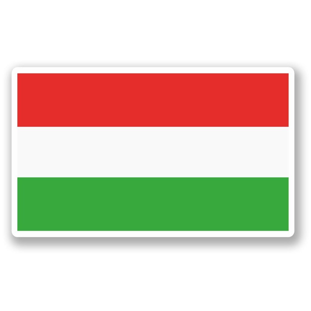Destinationvinyl Multi 2 X 10Cm/100Mm Hungary Flag Vinyl Sticker Decal Laptop Travel Luggage Car Bike Sign Fun #5264