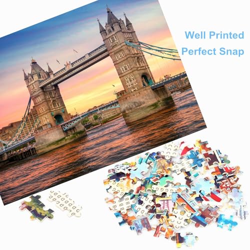 Puzzles de 500 Piezas para Adultos Puente de la Torre de Londres 20.5 x 15 Pulgadas Rompecabezas Educativo Desafío miniatura 5