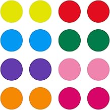 craspire 32 pcs 6'' Cercles de Classe Autocollants de Sol 8 Couleurs Multicolores Points Points Autocollant Vinyle Imperméable Effaçable à Sec pour Marqueurs D'Alignement Préscolaire Maternelle
