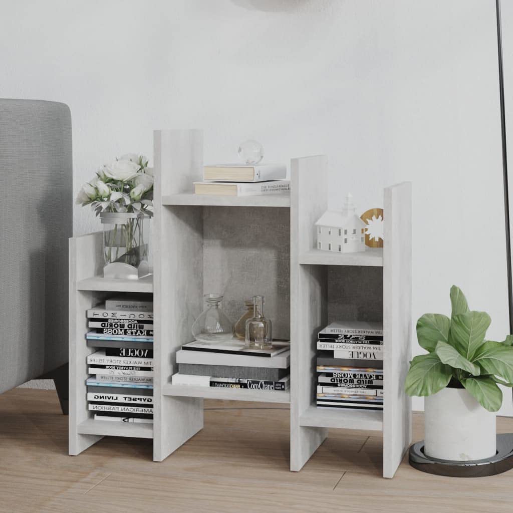 Générique Seitenschrank, betongrau, 60 x 26 x 60 cm | 6 Regale, Sofaaufbewahrung, einfache Reinigung mit feuchtem Tuch